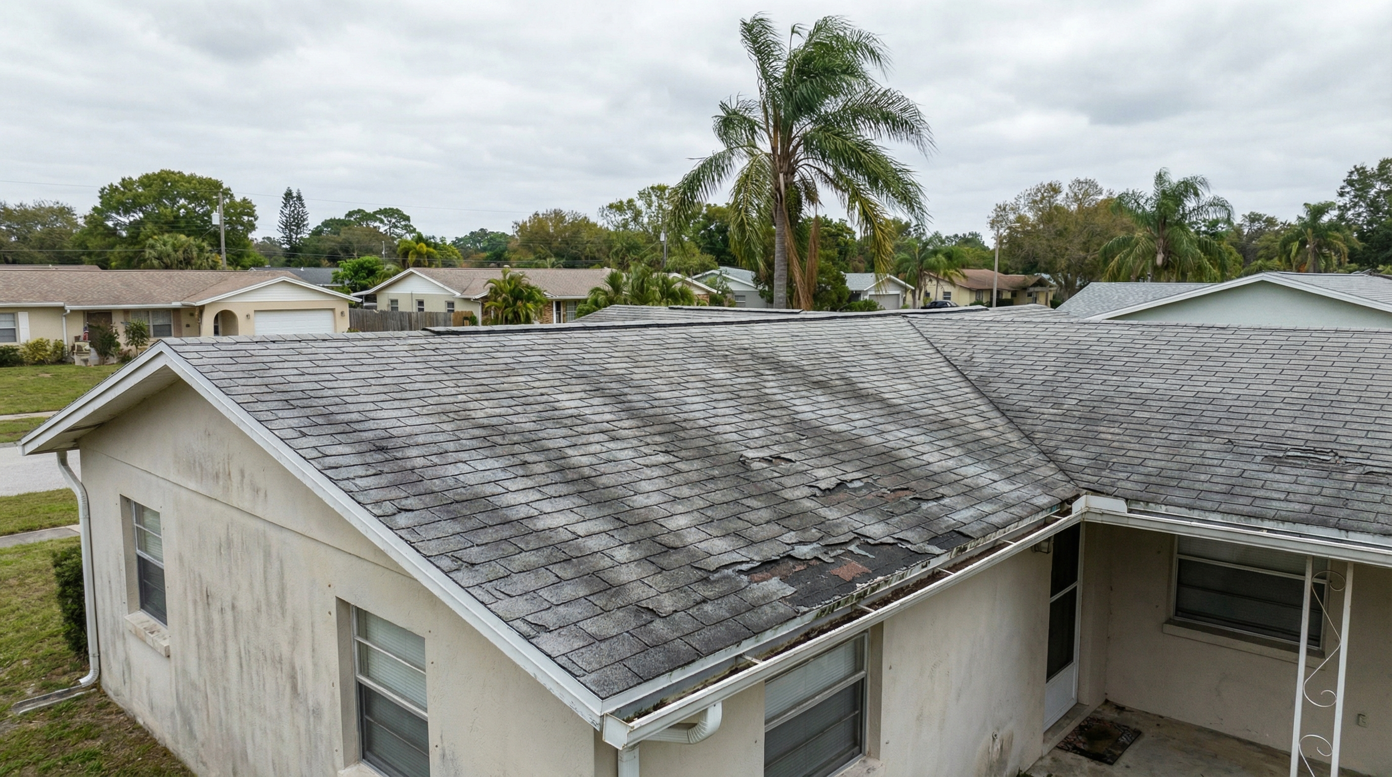 Aging worn roof needing replacement in Gainesville FL - Carr-Palmer Roofing