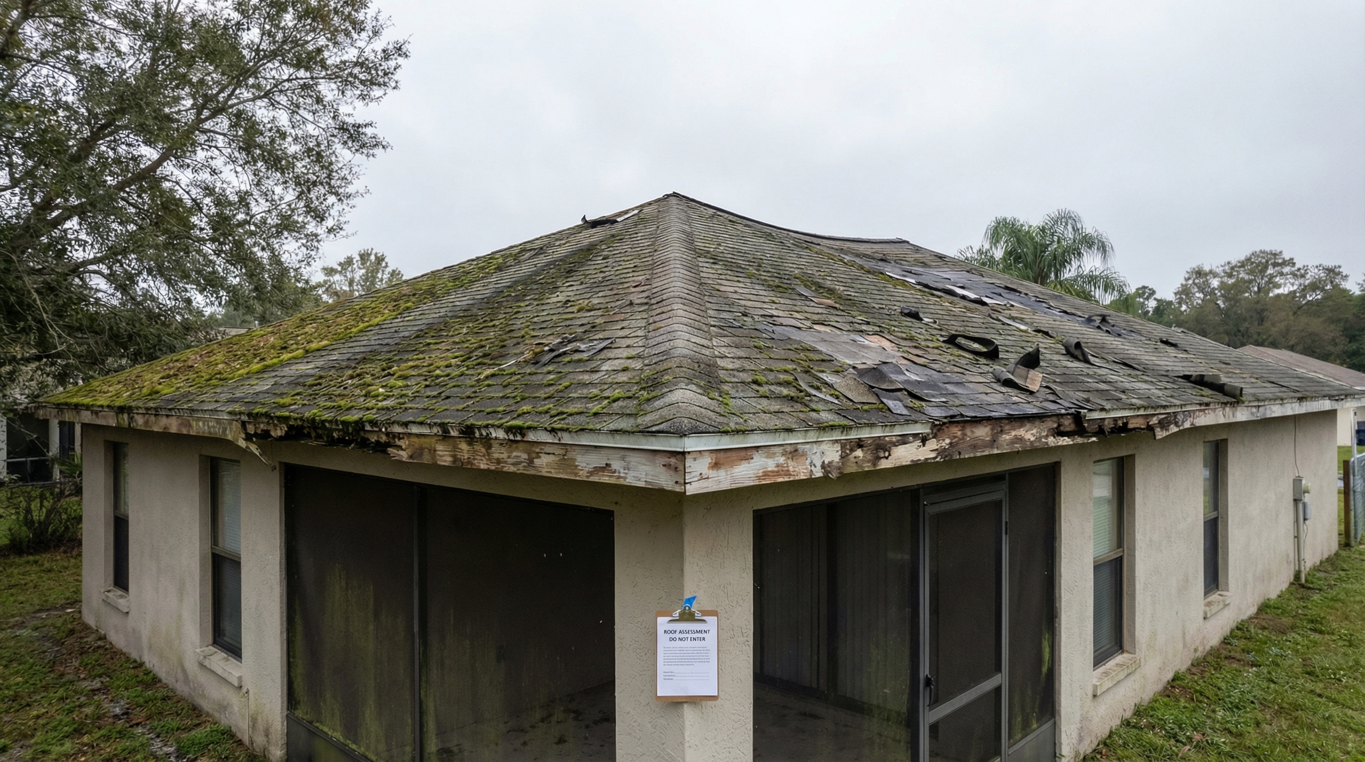 Aged deteriorated roof past lifespan in Gainesville FL needing replacement - Carr-Palmer Roofing
